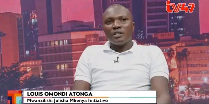 Senator Atonga being interviewed on TV47