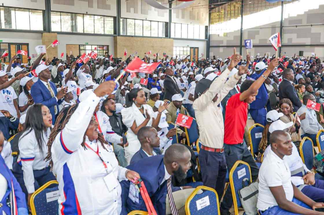 Large crowd at a People's Renaissance Movement (PM Party) rally in Siaya