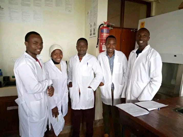 Group of professionals in lab coats